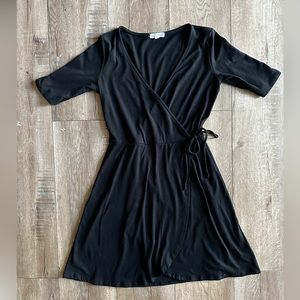 SOCIALITE Black Mini Wrap Dress